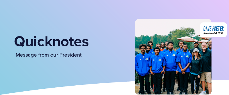 Quicknotes: Message from our President